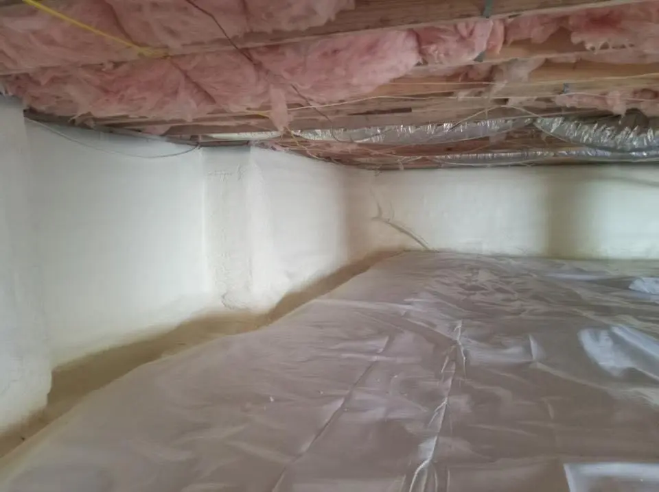 Crawl space encapsulation with closed-cell spray foam for Roof Waterproofing in Springtown